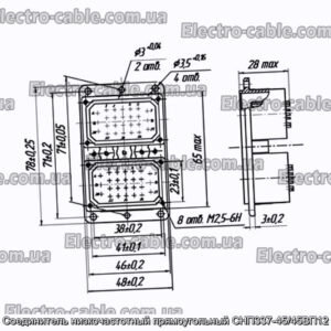 Соединитель низкочастотный прямоугольный СНП337-45/45ВП12 - фотография № 1.