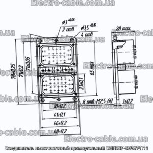 Соединитель низкочастотный прямоугольный СНП337-67/67РП11 - фотография № 1.