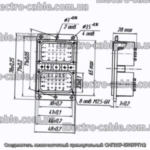 Соединитель низкочастотный прямоугольный СНП337-67/67РП12 - фотография № 1.