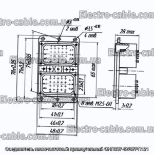 Соединитель низкочастотный прямоугольный СНП337-67/67РП121 - фотография № 1.