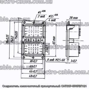 Соединитель низкочастотный прямоугольный СНП337-67/67ВП121 - фотография № 1.