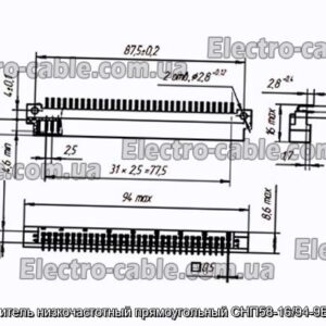 Соединитель низкочастотный прямоугольный СНП58-16/94-9В-23-1-В - фотография № 1.