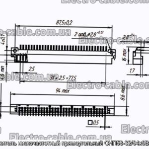 Соединитель низкочастотный прямоугольный СНП58-32/94х9В-23-1-В - фотография № 1.