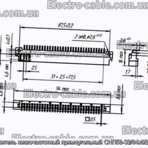 Соединитель низкочастотный прямоугольный СНП58-32/94х9В-23-2-В - фотография № 1.