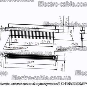 Соединитель низкочастотный прямоугольный СНП58-32/95х9Р-20-2-В - фотография № 1.