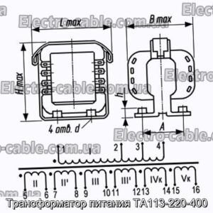 Трансформатор живлення ТА113-220-400 - фотографія №1.