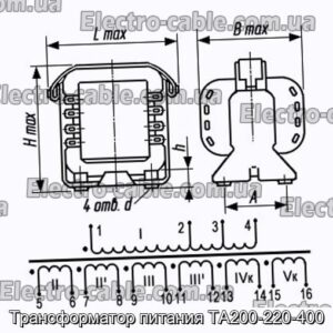 Трансформатор питания ТА200-220-400 - фотография № 1.