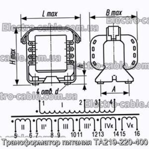 Силовий трансформатор TA219-220-400-Фотографія № 1.