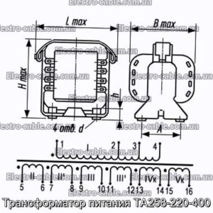 Трансформатор потужності TA258-220-400-PHOTO № 1.