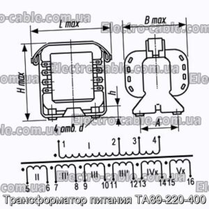 Трансформатор живлення ТА89-220-400 - фотографія №1.