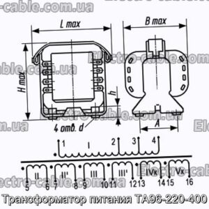 Трансформатор живлення ТА96-220-400 - фотографія №1.