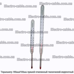 Термометр 160мм/103мм прямой стеклянный технический жидкостный - фотография № 1.