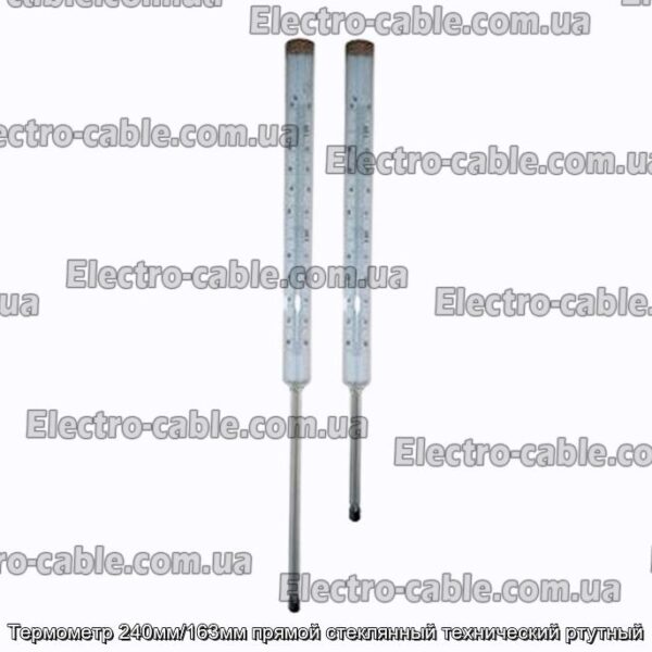 Термометр 240мм/163мм прямой стеклянный технический ртутный - фотография № 3.