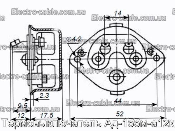 Термовыключатель Ад-155м-а12к - фотография № 2.