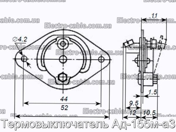 Термовыключатель Ад-155м-а3 - фотография № 1.