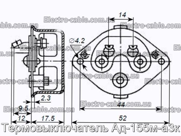 Термовыключатель Ад-155м-а3к - фотография № 1.