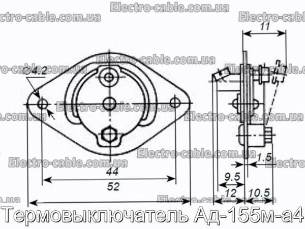 Термовыключатель Ад-155м-а4 - фотография № 3.