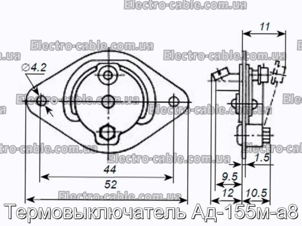 Термовыключатель Ад-155м-а8 - фотография № 2.