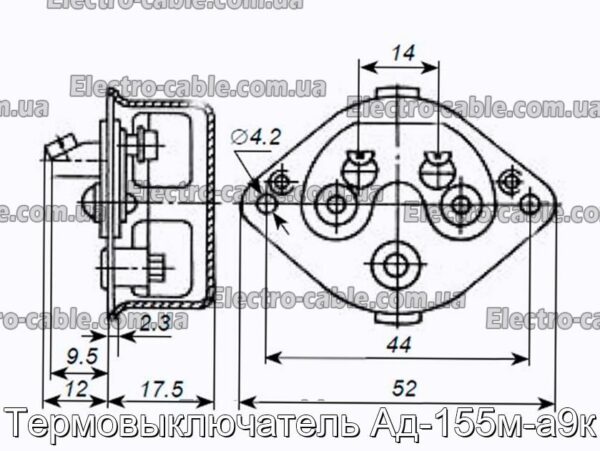 Термовыключатель Ад-155м-а9к - фотография № 4.