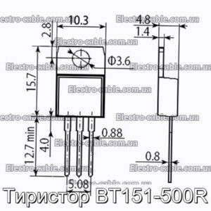 Тиристор BT151-500R - фотография № 1.