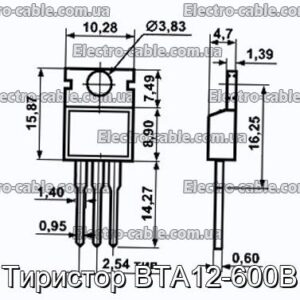 Тиристор BTA12-600B - фотография № 1.