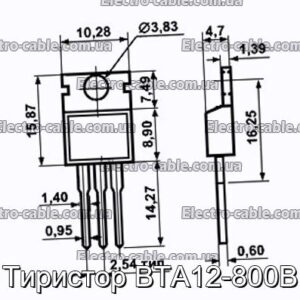 Тиристор BTA12-800B - фотография № 1.