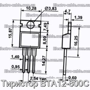 Тиристор BTA12-800C - фотография № 1.