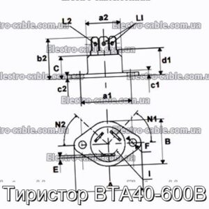 Тиристор BTA40-600B - фотография № 1.