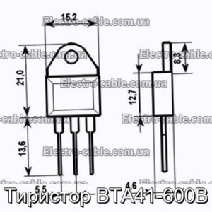 Тиристор BTA41-600B - фотография № 1.