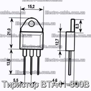 Тиристор BTA41-800B - фотография № 1.