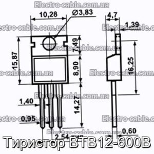 Тиристор BTB12-600B - фотография № 1.