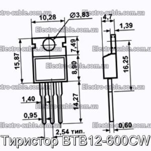 Тиристор BTB12-600CW - фотография № 1.