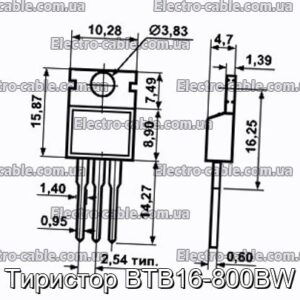 Тиристор BTB16-800BW - фотография № 1.