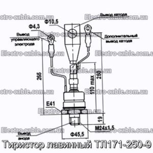 Тиристор лавинный ТЛ171-250-9 - фотография № 1.