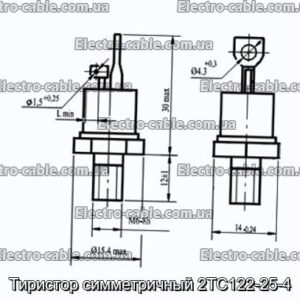 Тиристор симметричный 2ТС122-25-4 - фотография № 1.