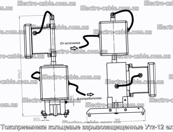 Токоприемники кольцевые взрывозащищенные Утк-12 ех - фотография № 1.