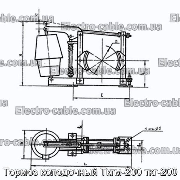 Тормоз колодочный Ткгм-200 ткг-200 - фотография № 2.