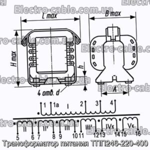 Трансформатор питания ТПП246-220-400 - фотография № 1.