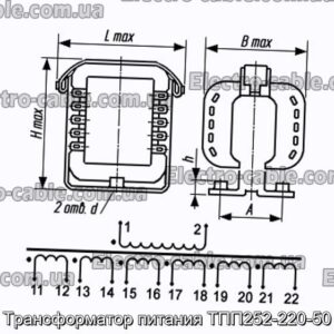 Трансформатор питания ТПП252-220-50 - фотография № 1.