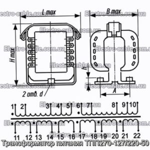 Трансформатор потужності TPP270-127/220-50-Фотографія № 1.