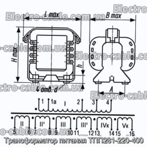 Трансформатор питания ТПП281-220-400 - фотография № 1.