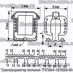 Трансформатор питания ТПП284-127/220-50 - фотография № 1.