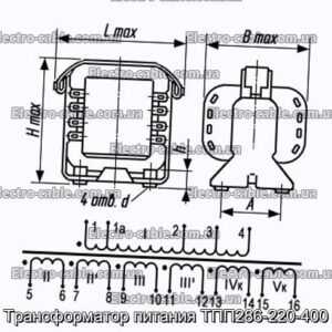 Трансформатор питания ТПП286-220-400 - фотография № 1.