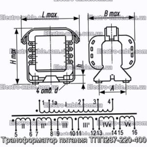 Трансформатор питания ТПП287-220-400 - фотография № 1.