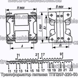 Трансформатор живлення ТПП297-220-50 - фотографія №1.