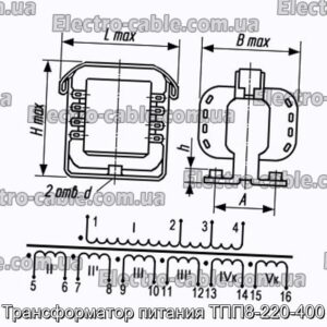 Трансформатор живлення ТПП8-220-400 - фотографія №1.