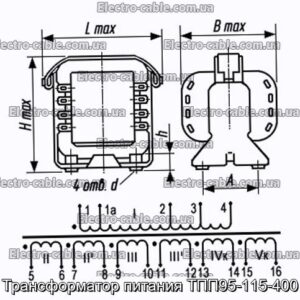 Трансформатор живлення ТПП95-115-400 - фотографія №1.