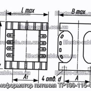 Трансформатор живлення ТР199-115-400В - фотографія №1.