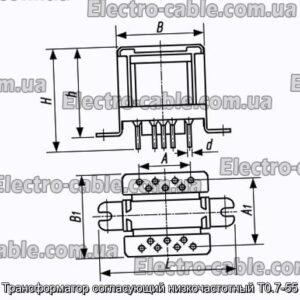 Трансформатор, що узгоджує низькочастотний Т0.7-55 - фотографія № 1.