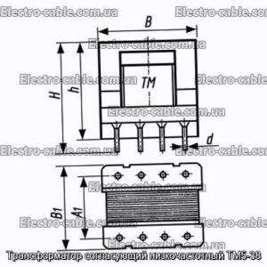 Трансформатор, що узгоджує низькочастотний ТМ5-38 - фотографія № 1.